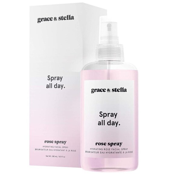 Grace & Stella BNIB Sealed Spray All Day Rose Water Facial Spray Mist 240ml - Picture 1 of 9